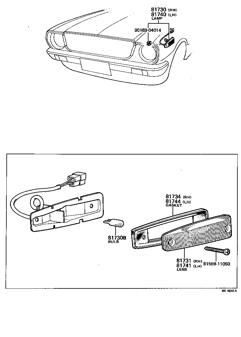 81732-14030 GASKET, SIDE TURN SIGNAL LAMP LENS, RH product image