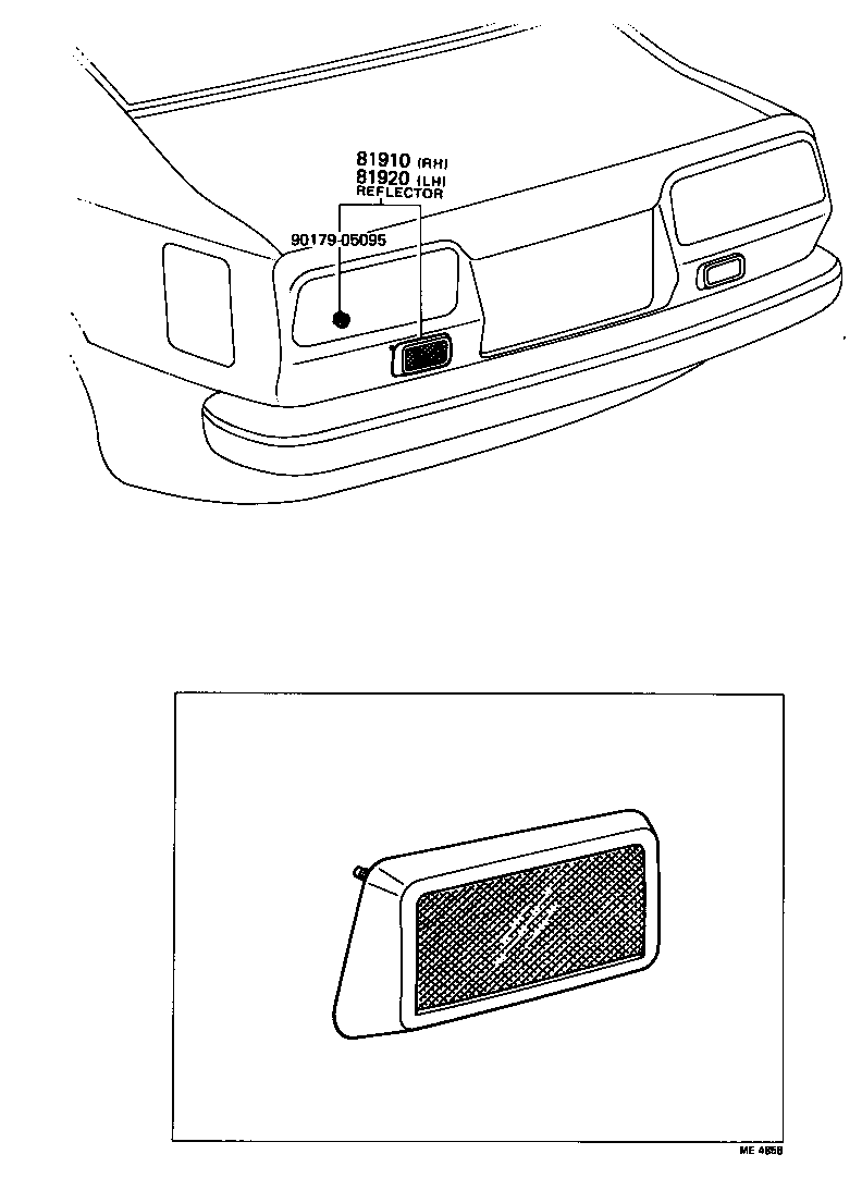 81910-19095 REFLECTOR ASSY, REFLEX, RH product image
