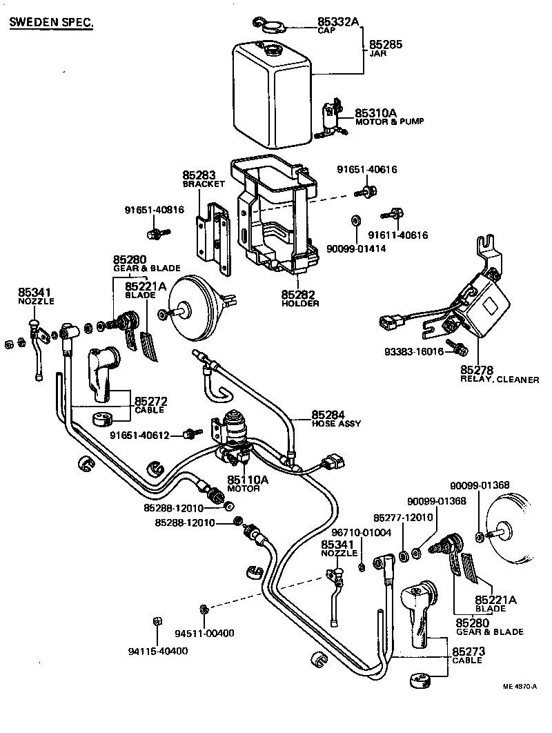 85033-20070 CAP, HEADLAMP CLEANER WASHER JAR product image