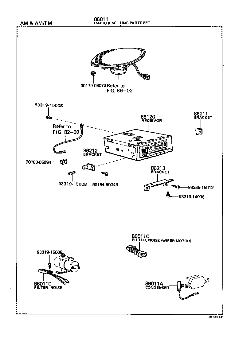 86211-12010 BRACKET, RADIO, NO.1 product image