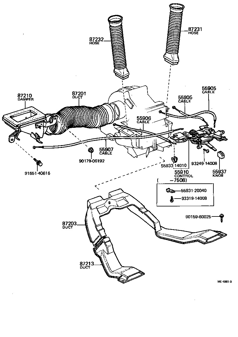 55910-12909 CONTROL ASSY, HEATER OR BOOST VENTILATOR product image