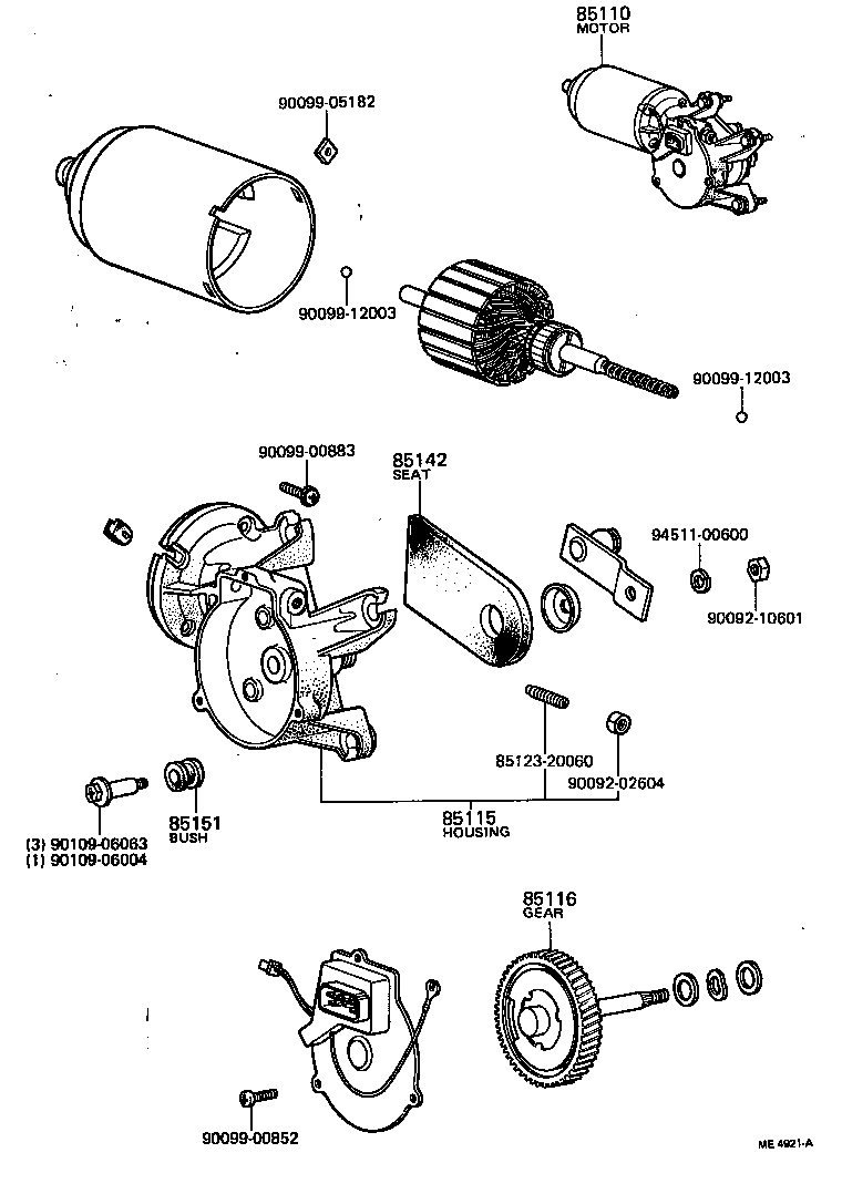 85060-20030 ARM AND BLADE ASSY, WINDSHIELD WIPER product image