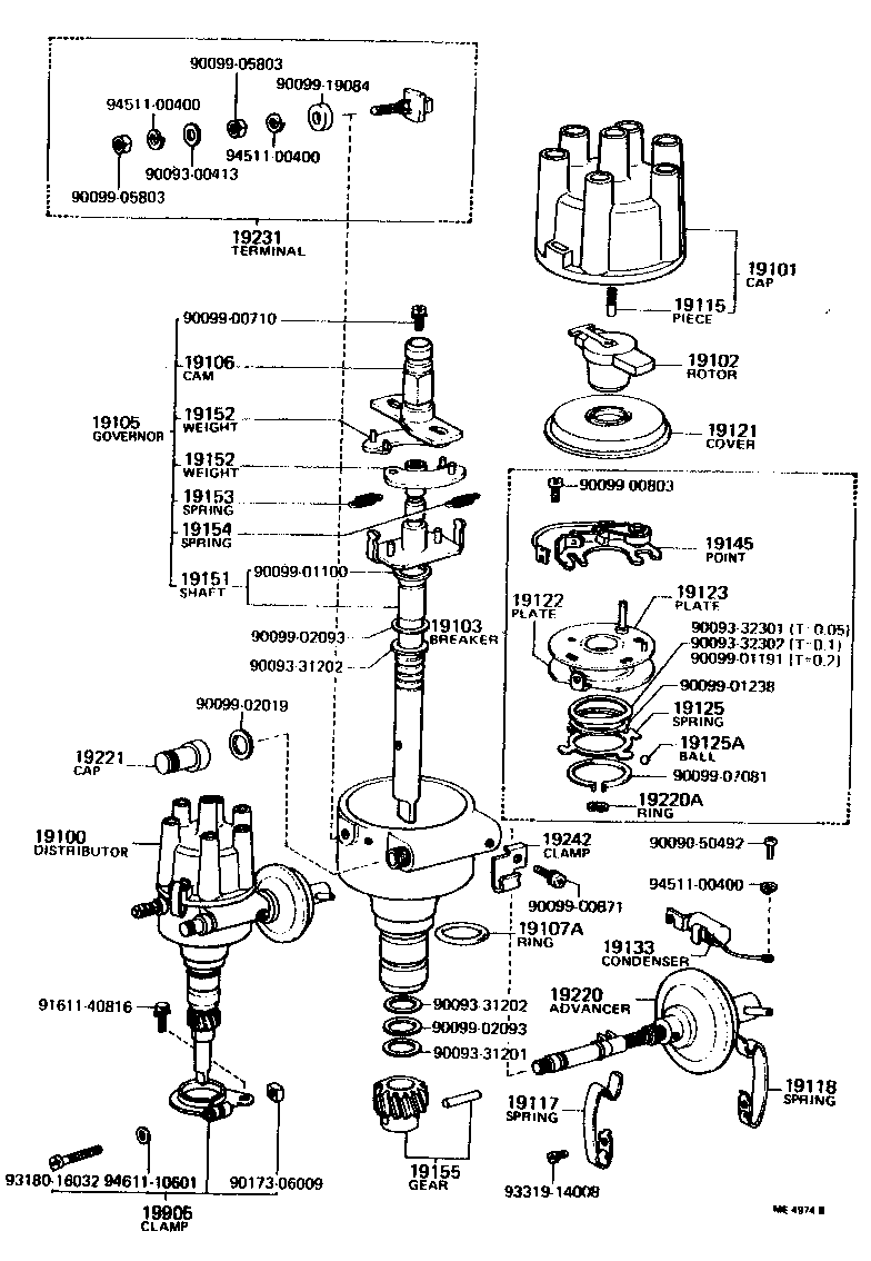 19103-60080 BREAKER SUB-ASSY, DISTRIBUTOR product image
