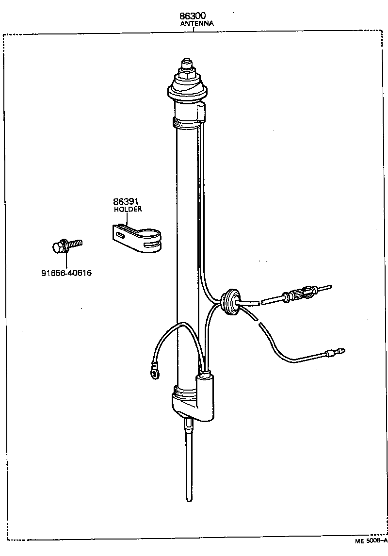 86300-22011 ANTENNA ASSY, W/HOLDER product image