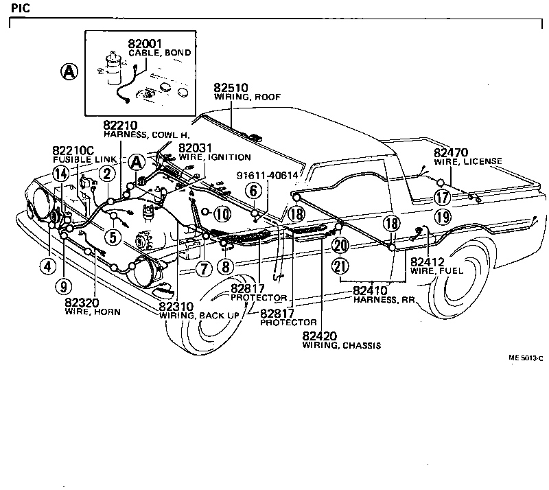 88649-87101 WIRE ASSY, TO HORN product image