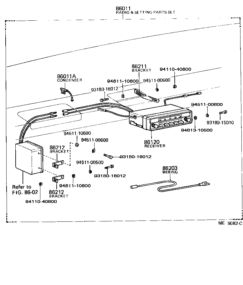 86211-55030 BRACKET, RADIO, NO.2 product image