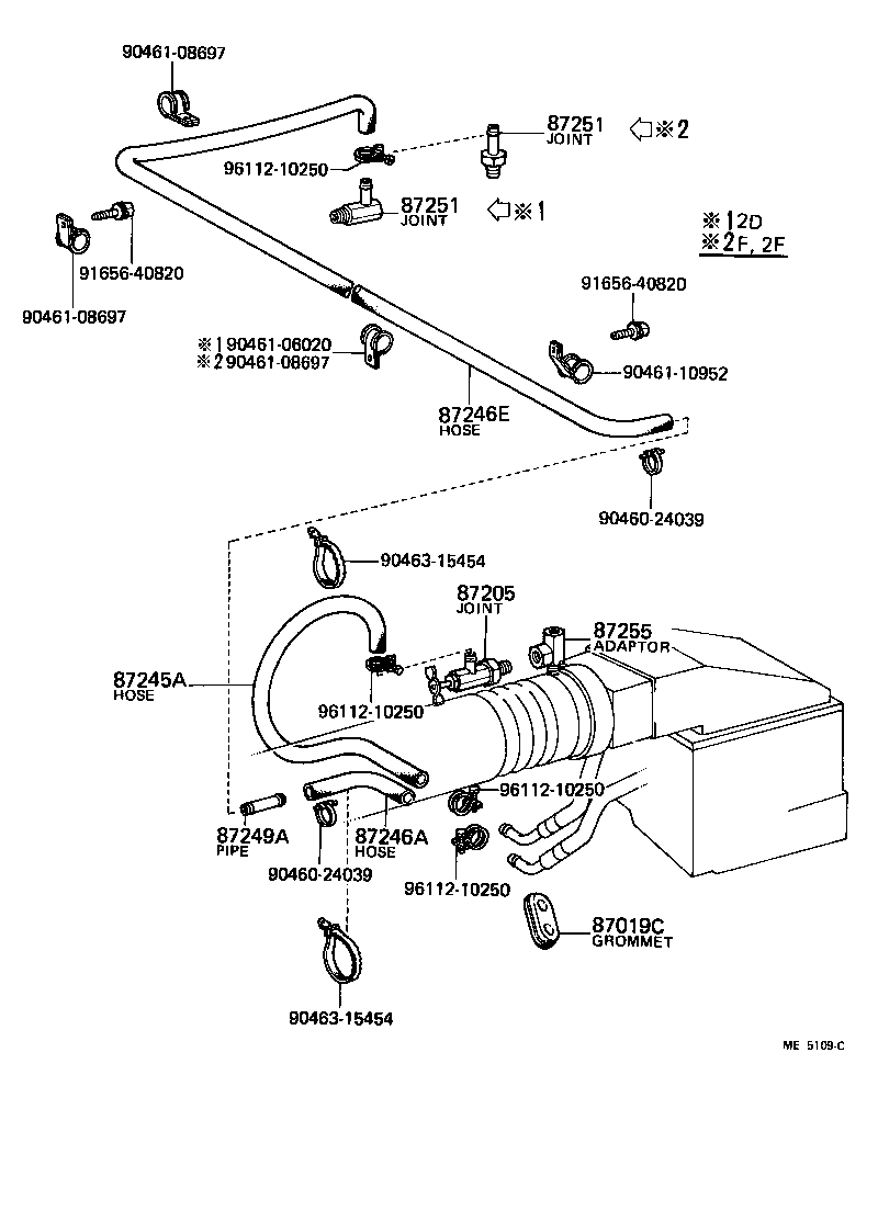 87204-55010 JOINT OR UNION, FRONT HEATER HOSE THROUGH OR INLET VALVE product image
