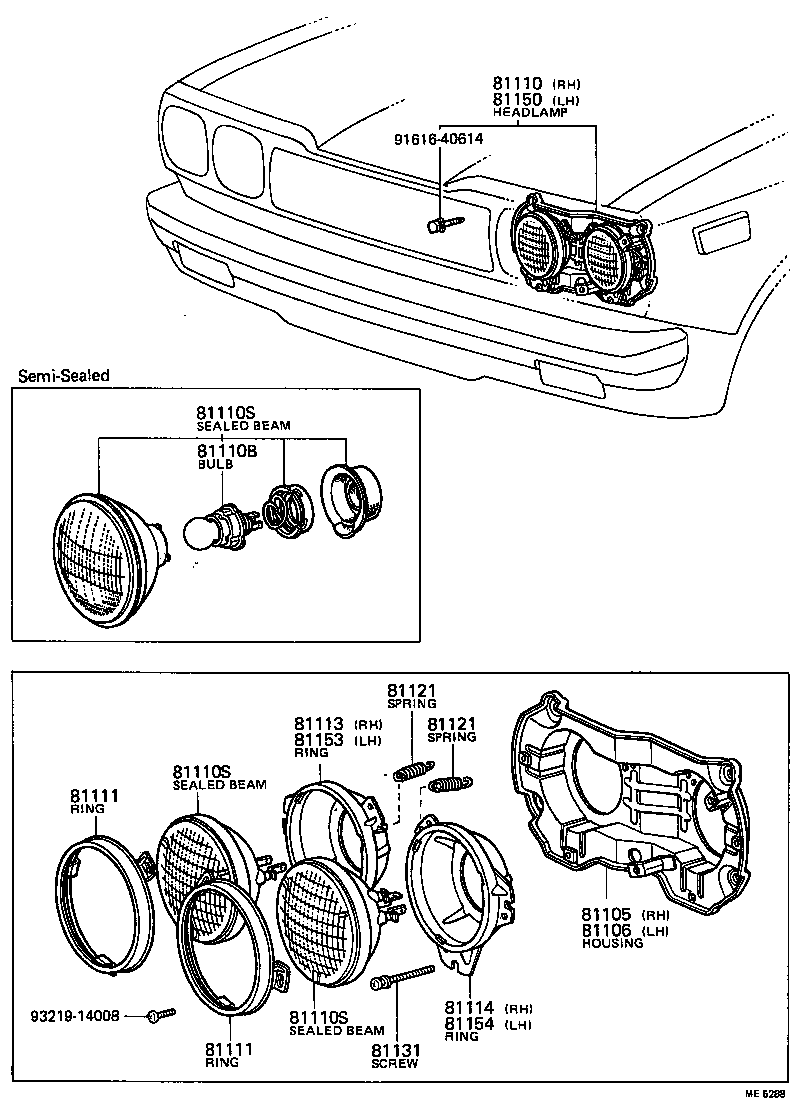 81150-89809 HEADLAMP ASSY, LH product image