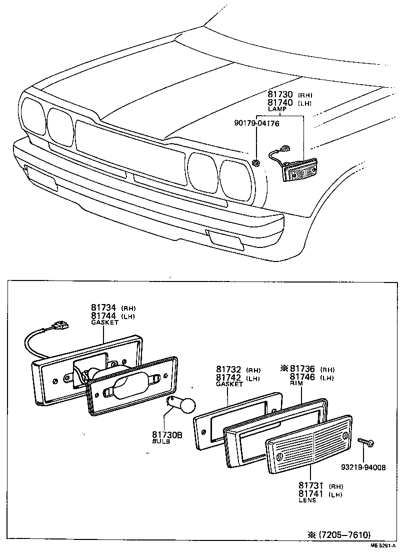 81734-14030 GASKET, SIDE TURN SIGNAL LAMP BODY, RH product image