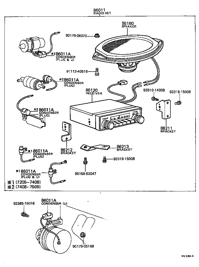 86011-89111 RADIO & SETTING PARTS SET product image