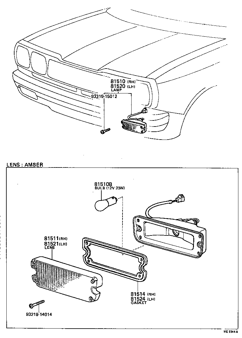 81510-89806 LAMP ASSY, FRONT TURN SIGNAL, RH product image