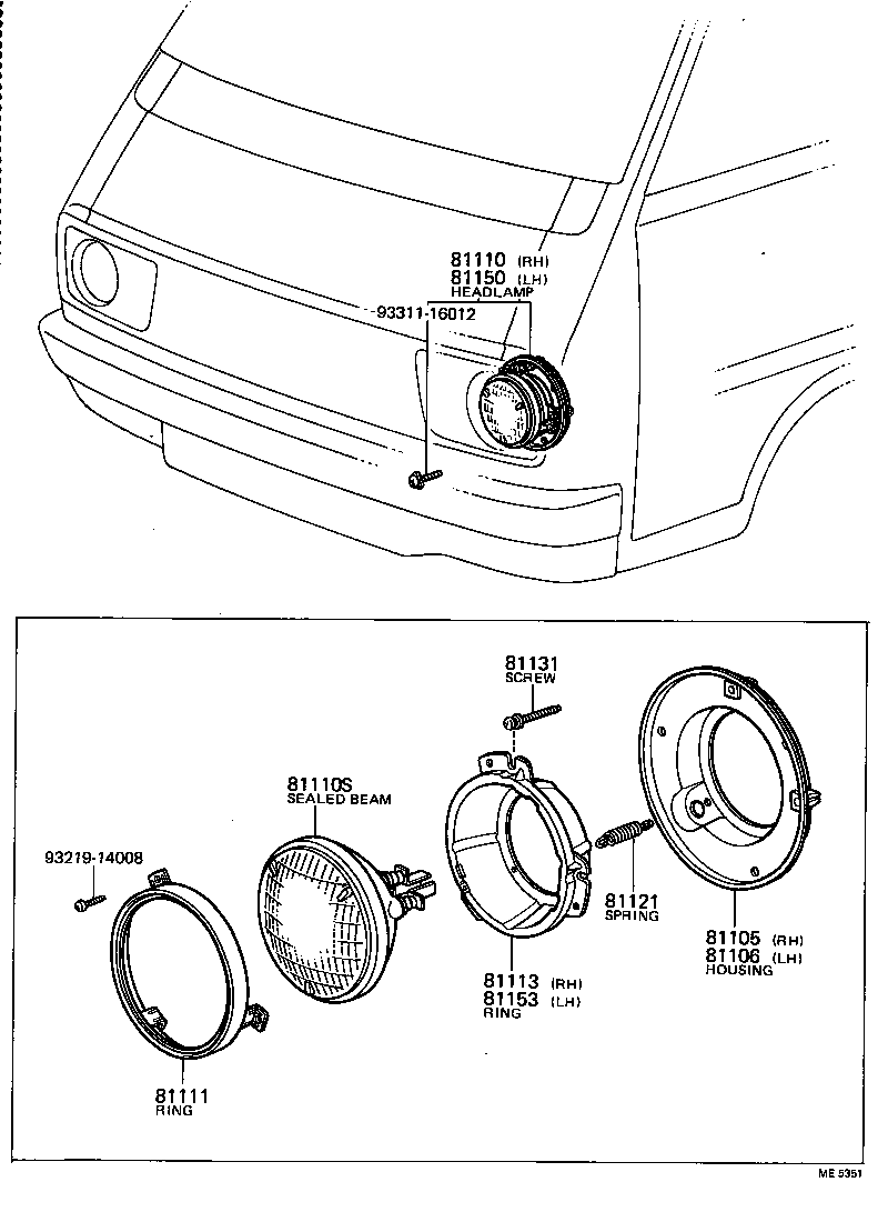 81150-29425 HEADLAMP ASSY, LH product image