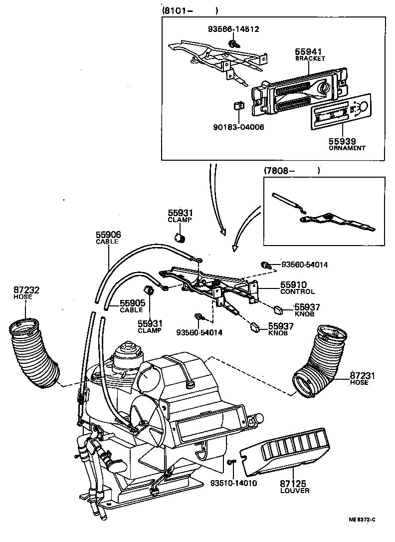 55907-87002 CABLE SUB-ASSY, HEATER CONTROL product image