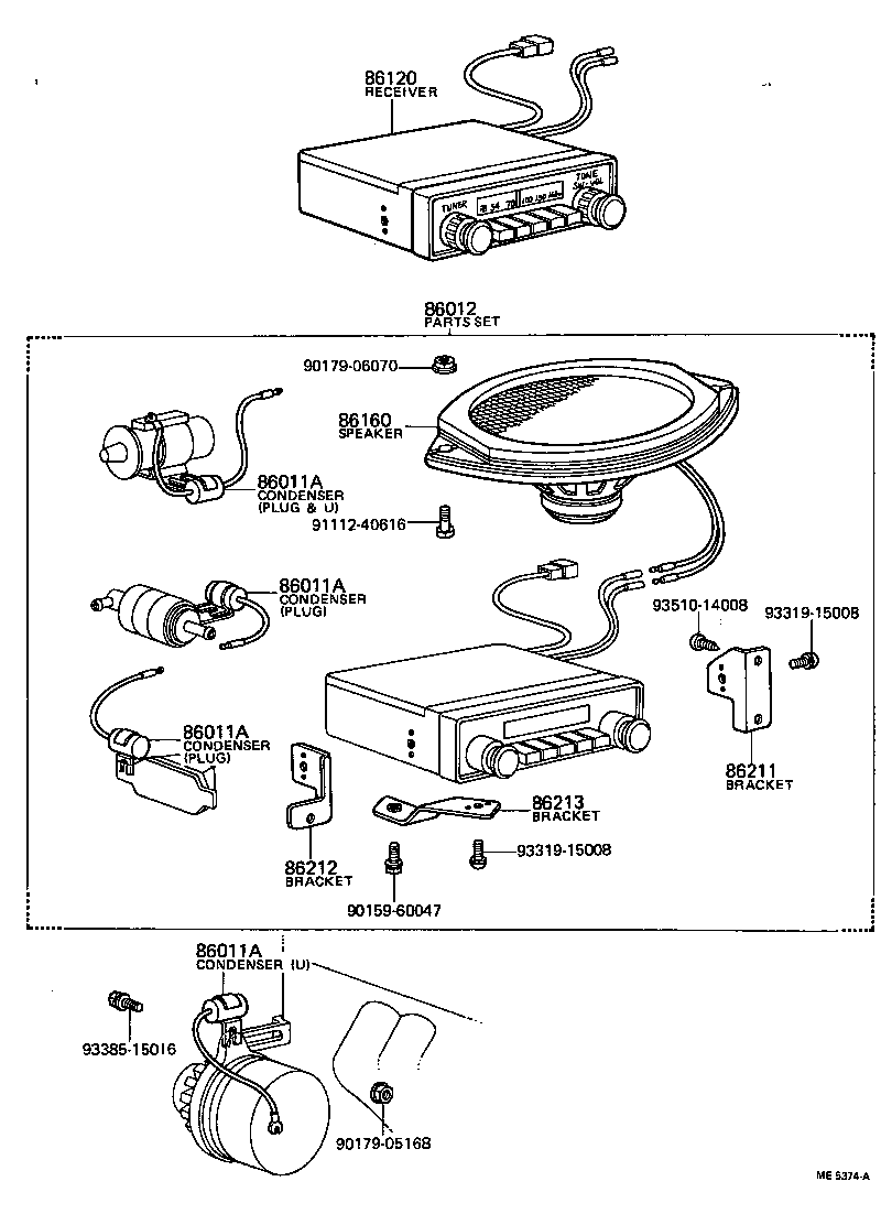 86011-89111 RADIO & SETTING PARTS SET product image