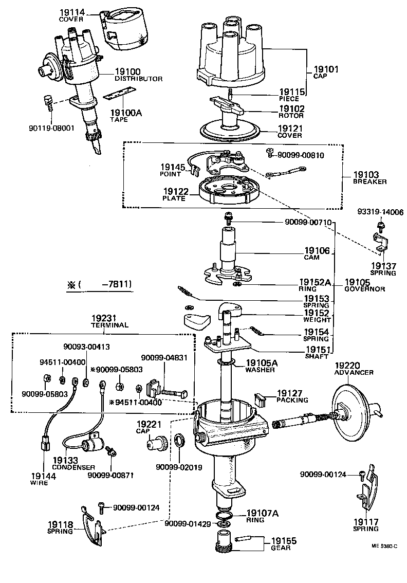 19100-31120 DISTRIBUTOR ASSY product image