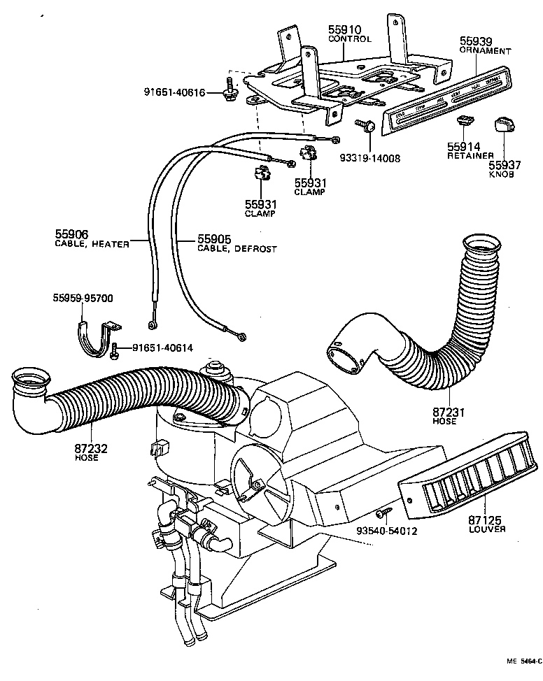 55902-95701 CONTROL ASSY, HEATER OR BOOST VENTILATOR product image