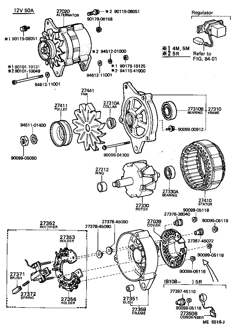 27020-44071 ALTERNATOR ASSY product image