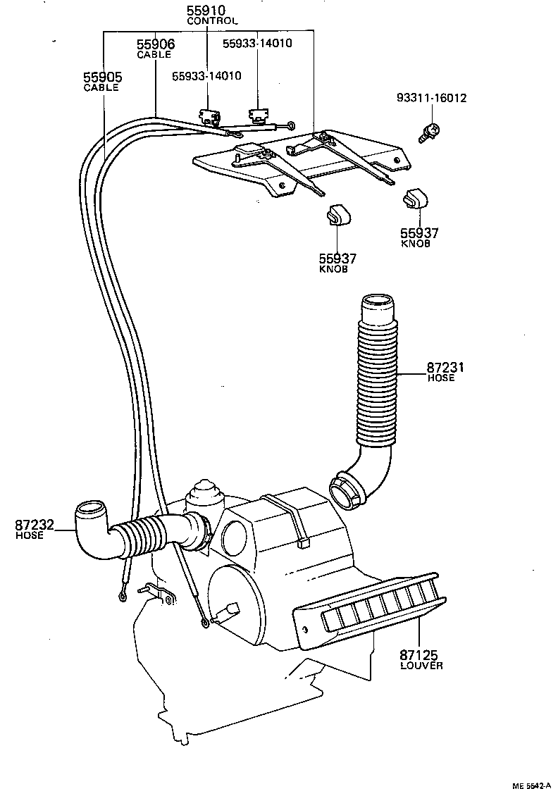55910-95010 CONTROL ASSY, HEATER OR BOOST VENTILATOR product image