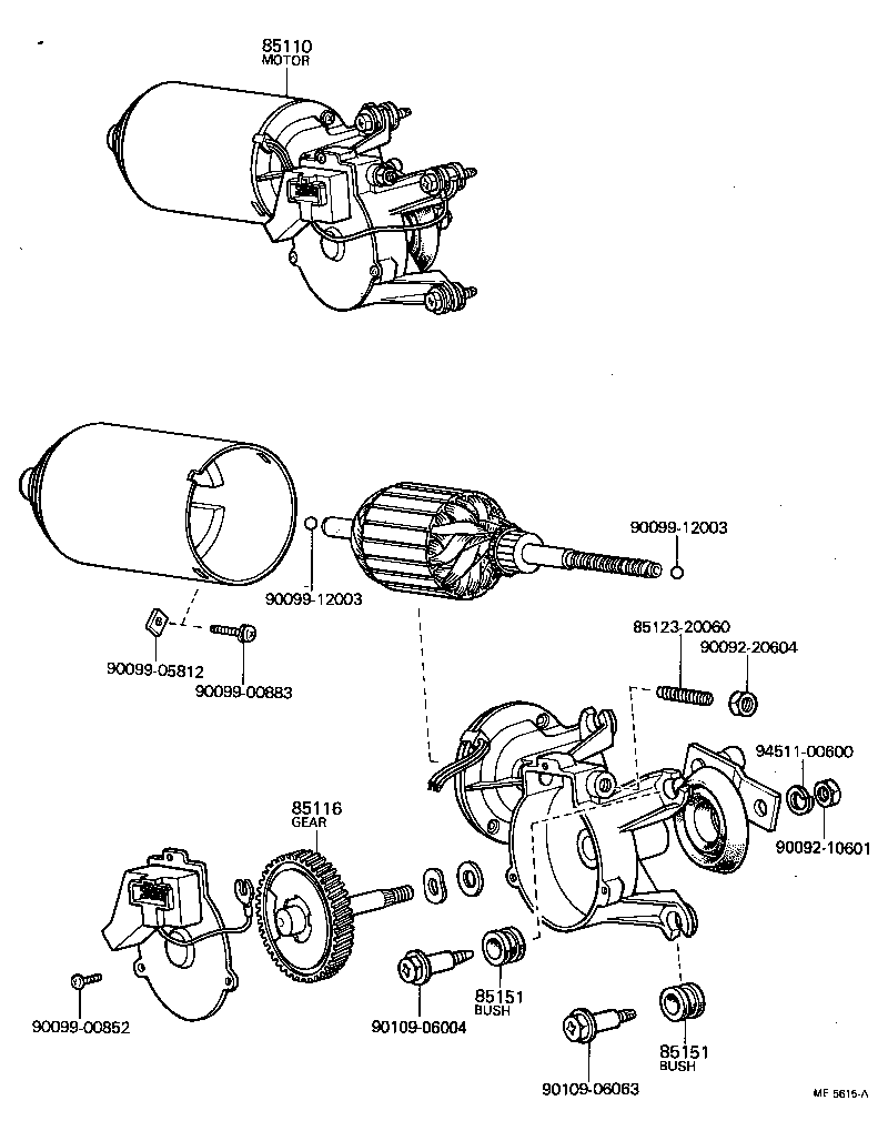 85110-22140 MOTOR ASSY, WINDSHIELD WIPER product image