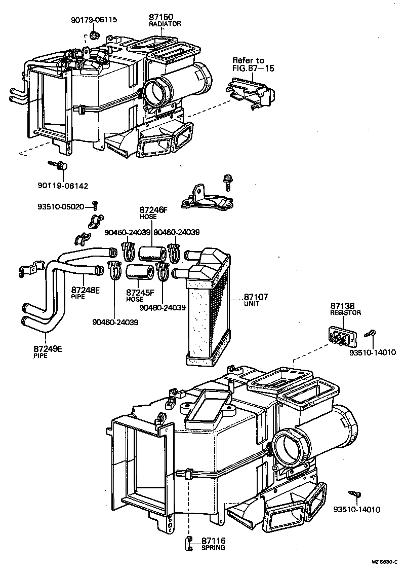 99552-30040 HOSE, HEATER WATER, INLET F product image