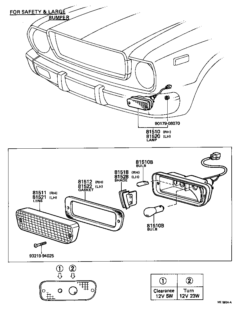81520-19475 LAMP ASSY, FRONT TURN SIGNAL, LH product image