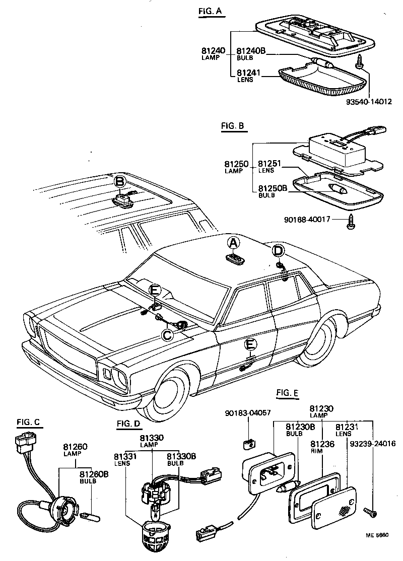 81230-95800 LAMP ASSY, COURTESY product image