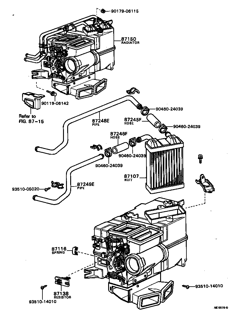 99552-30040 HOSE, HEATER WATER, INLET F product image