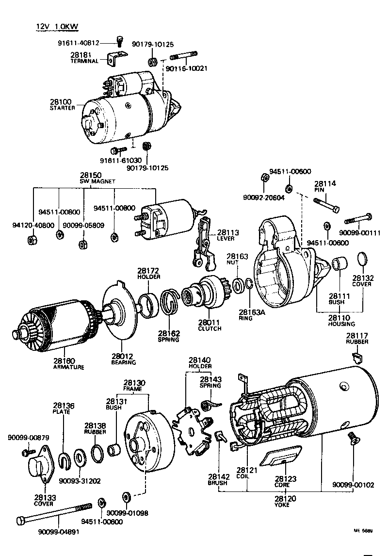 28150-34041 SWITCH ASSY, MAGNET STARTER product image