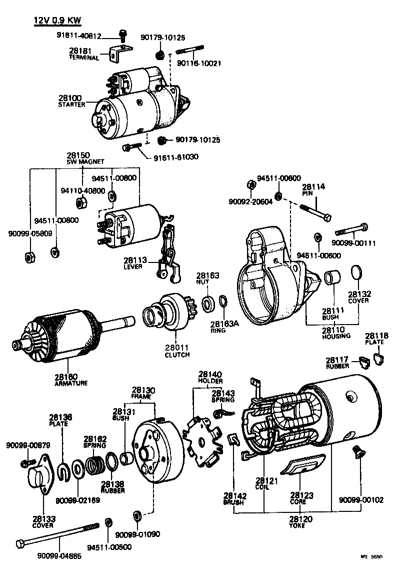 28150-34041 SWITCH ASSY, MAGNET STARTER product image
