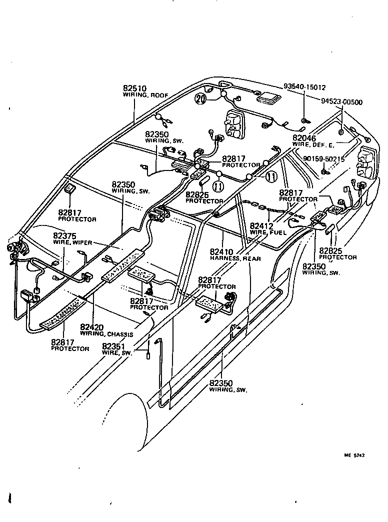 82050-20060 WIRE ASSY, ENGINE product image