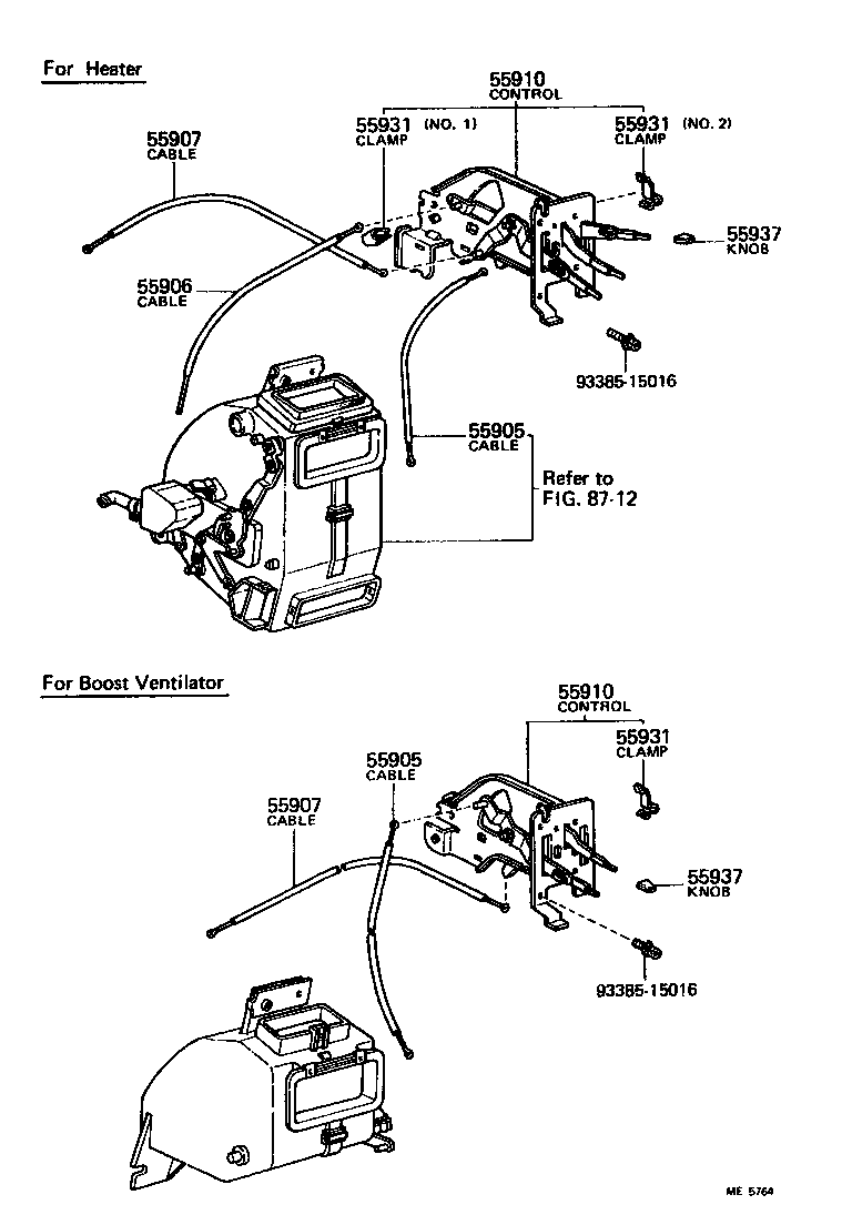 55910-20110 CONTROL ASSY, HEATER OR BOOST VENTILATOR product image