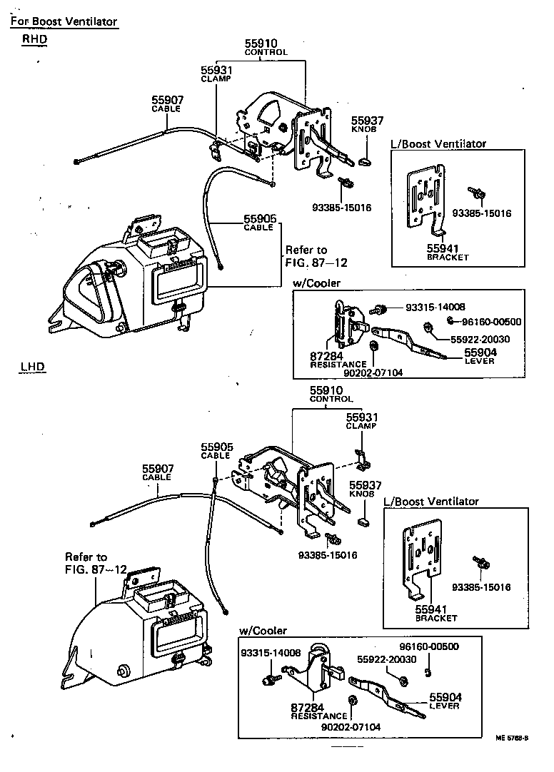 55910-20071 CONTROL ASSY, HEATER OR BOOST VENTILATOR product image