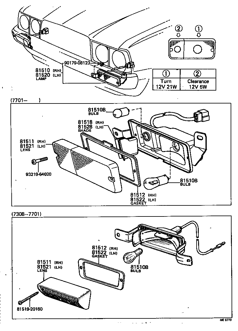 81520-29325 LAMP ASSY, FRONT TURN SIGNAL, LH product image