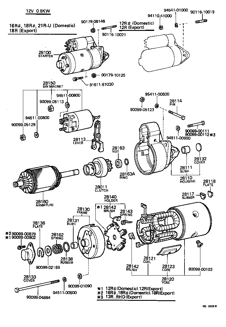 28130-54010 FRAME ASSY, STARTER COMMUTATOR END product image