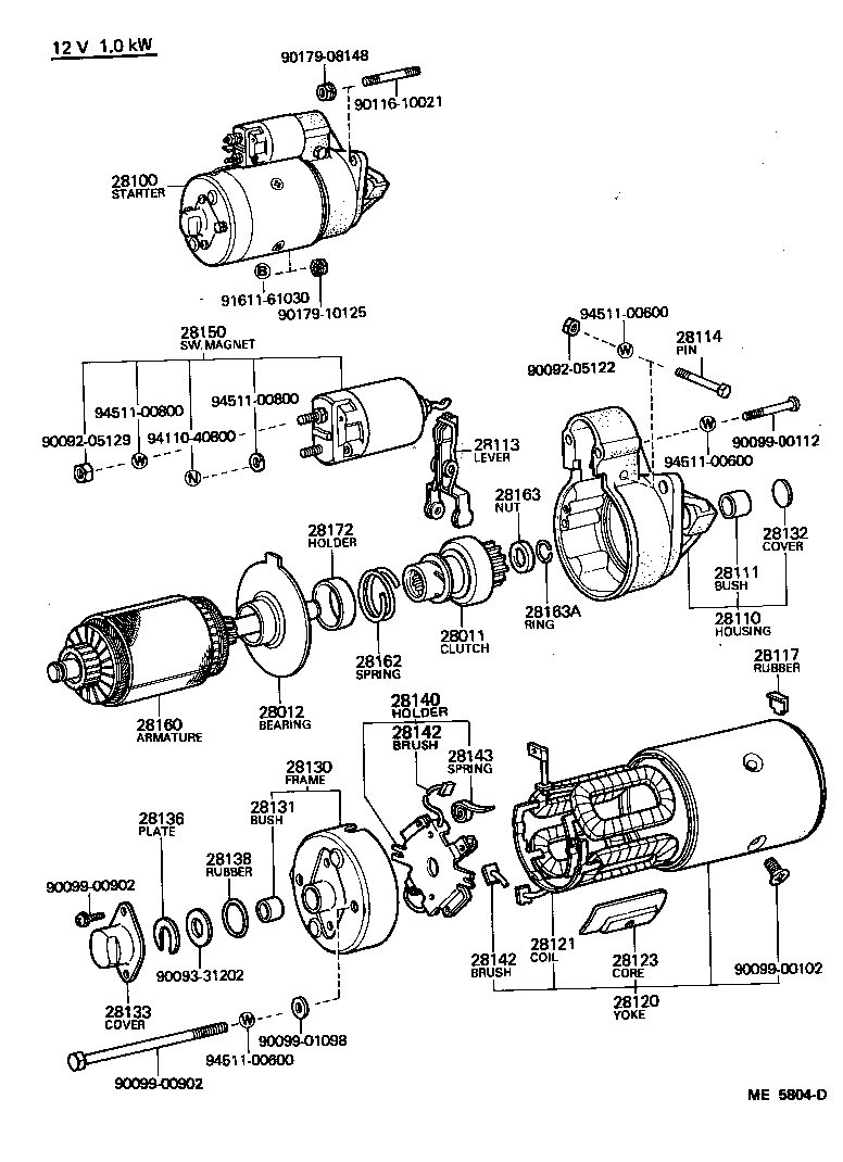 28130-54010 FRAME ASSY, STARTER COMMUTATOR END product image