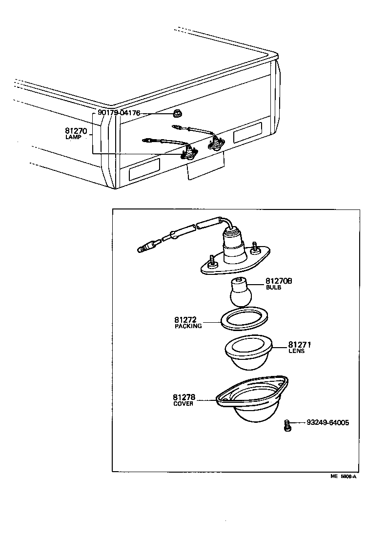 81270-29255 LAMP ASSY, LICENSE PLATE product image