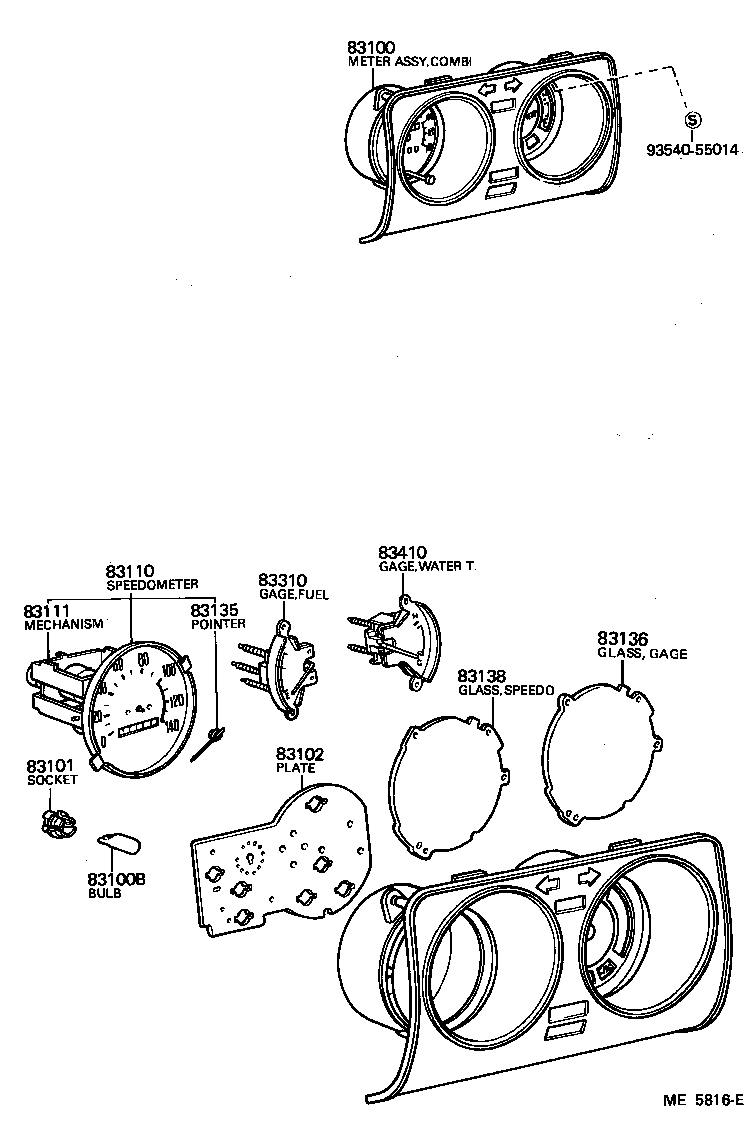 83138-95A01 GLASS, SPEEDOMETER product image