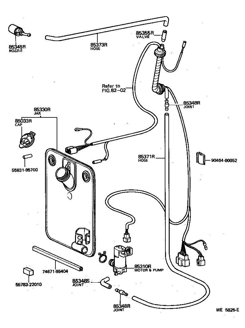 90099-33682 HOSE, REAR WASHER (FROM MOTOR TO JOINT) product image