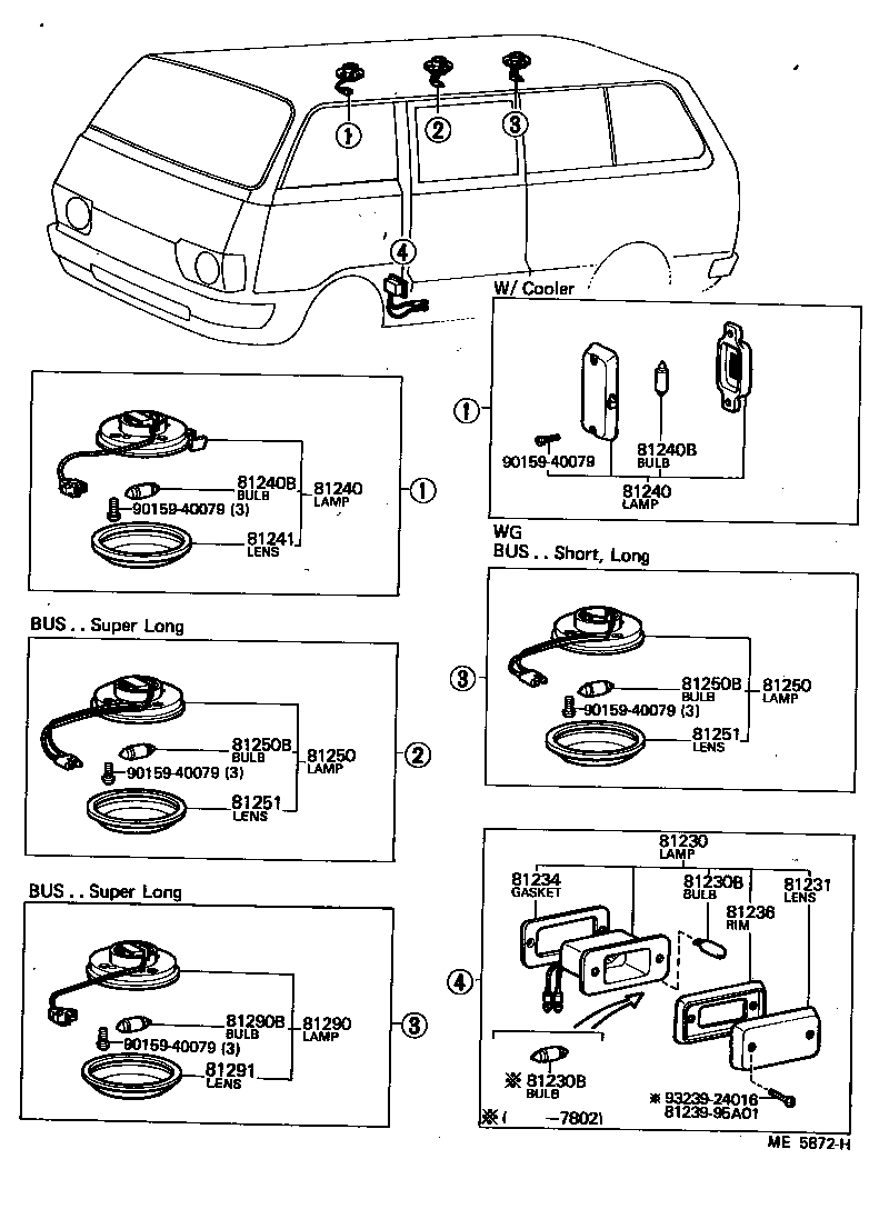 81240-95705 LAMP ASSY, ROOM, NO.1 product image