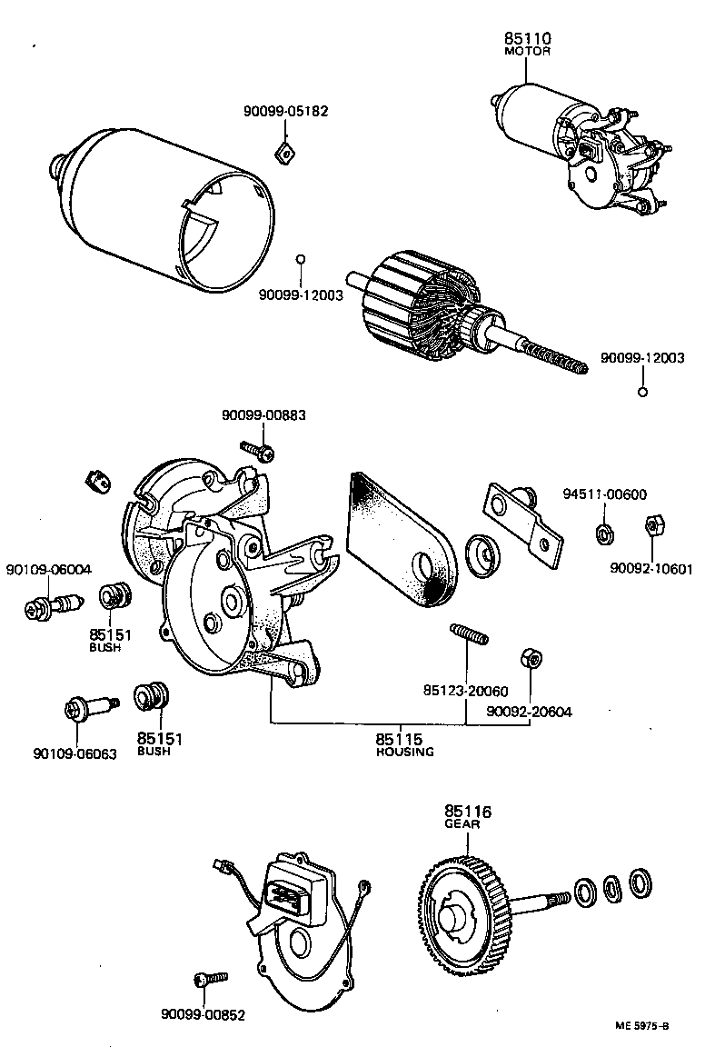 85060-14031 ARM AND BLADE ASSY, WINDSHIELD WIPER product image