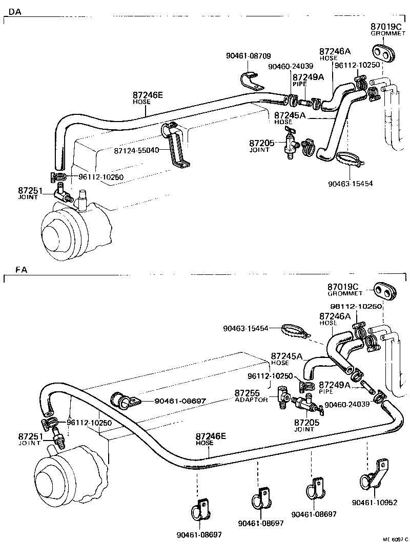 87204-55010 JOINT OR UNION, FRONT HEATER HOSE THROUGH OR INLET VALVE product image