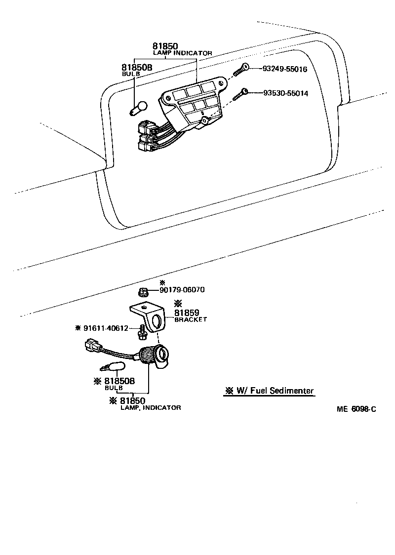 81850-55080 LAMP ASSY, INDICATOR product image