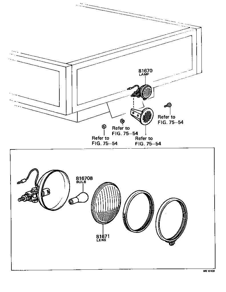 81670-93000 LAMP ASSY, BACK-UP, RH product image