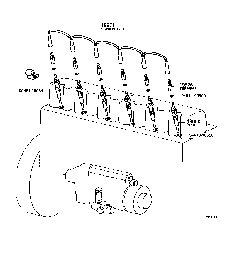 19850-77010 PLUG ASSY, GLOW product image