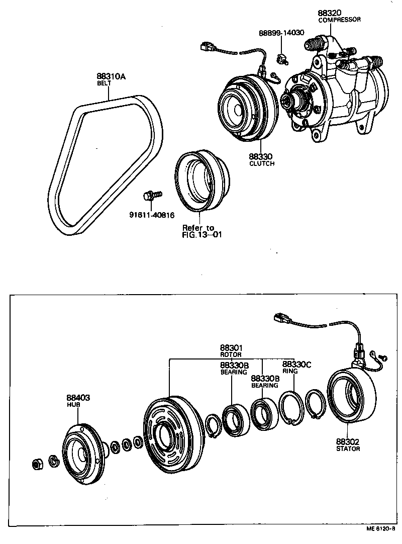 04881-22030 GASKET KIT, COOLER COMPRESSOR OVERHAUL product image