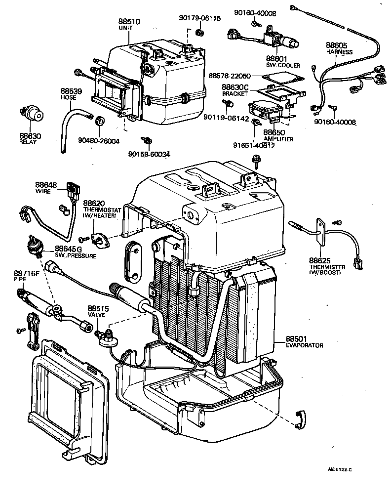 84660-22010 SWITCH SUB-ASSY, COOLER CONTROL product image