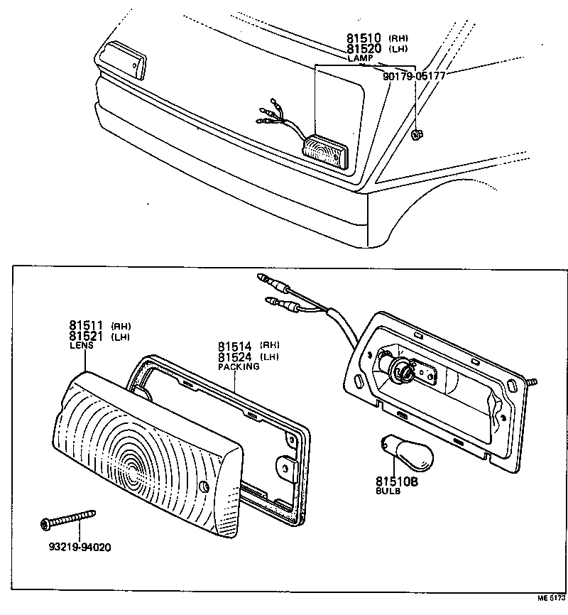 81520-29205 LAMP ASSY, FRONT TURN SIGNAL, LH product image