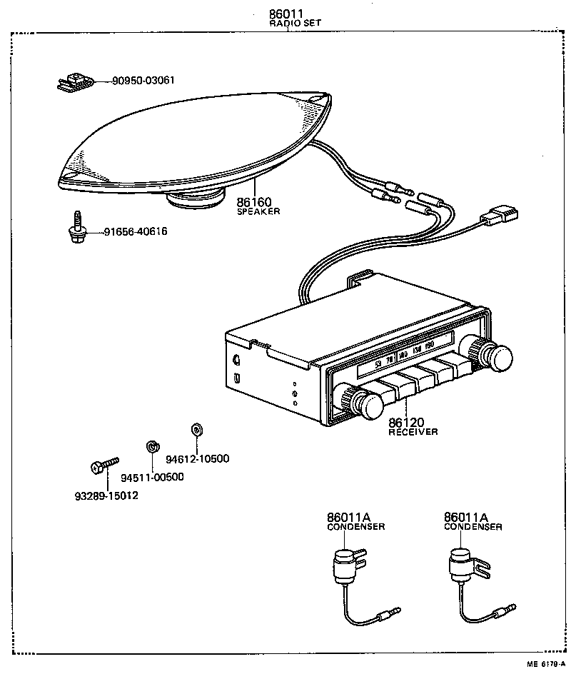86012-29015 PARTS SET, RADIO SETTING product image
