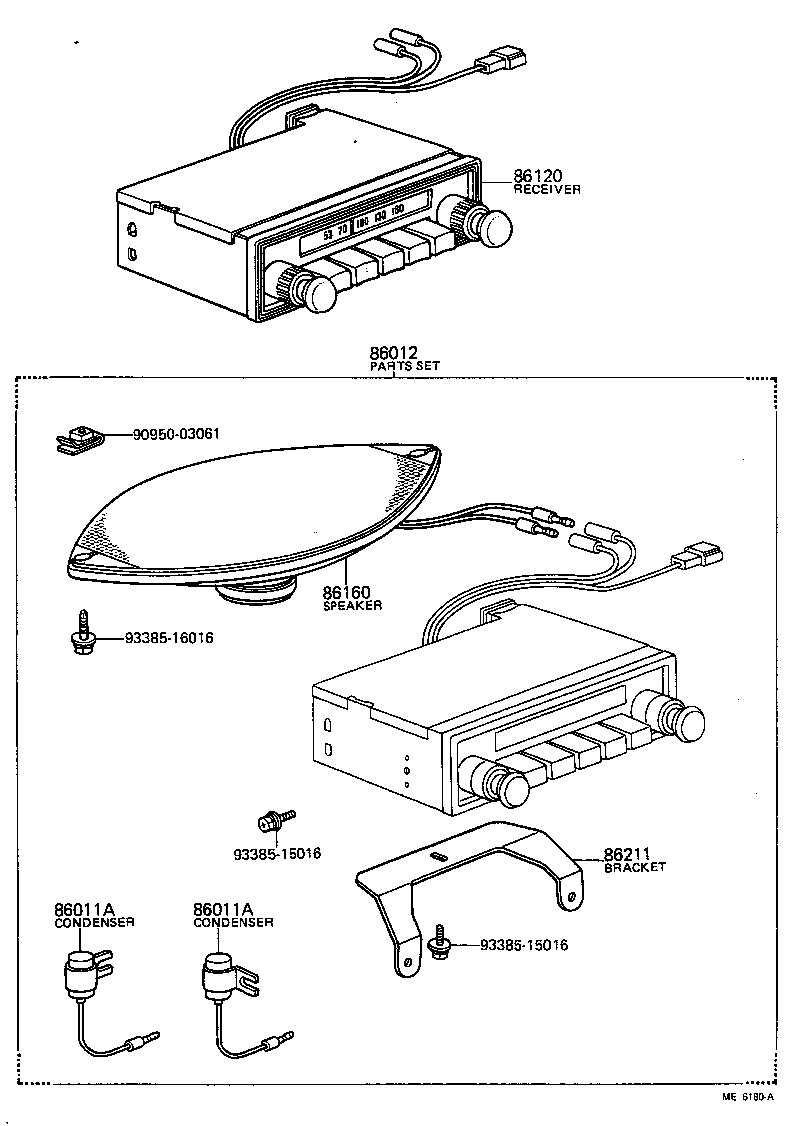 86012-29015 PARTS SET, RADIO SETTING product image