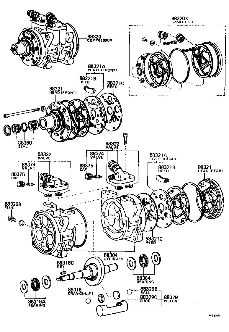 88431-14080 BRACKET, COMPRESSOR MOUNTING, NO.2 product image